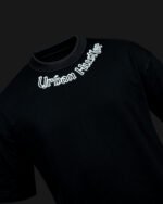 Black Oversized Gothic Graphic T-Shirt for Men – Heavyweight 280 GSM