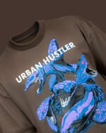 Brown snake print t-shirt for men – angled front view